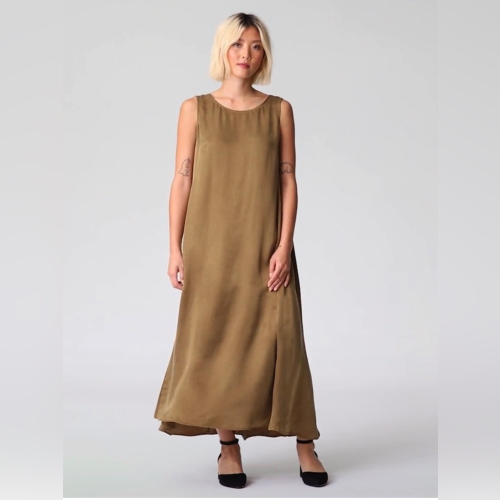 Eileen Fisher Sandwashed Shaped Dress